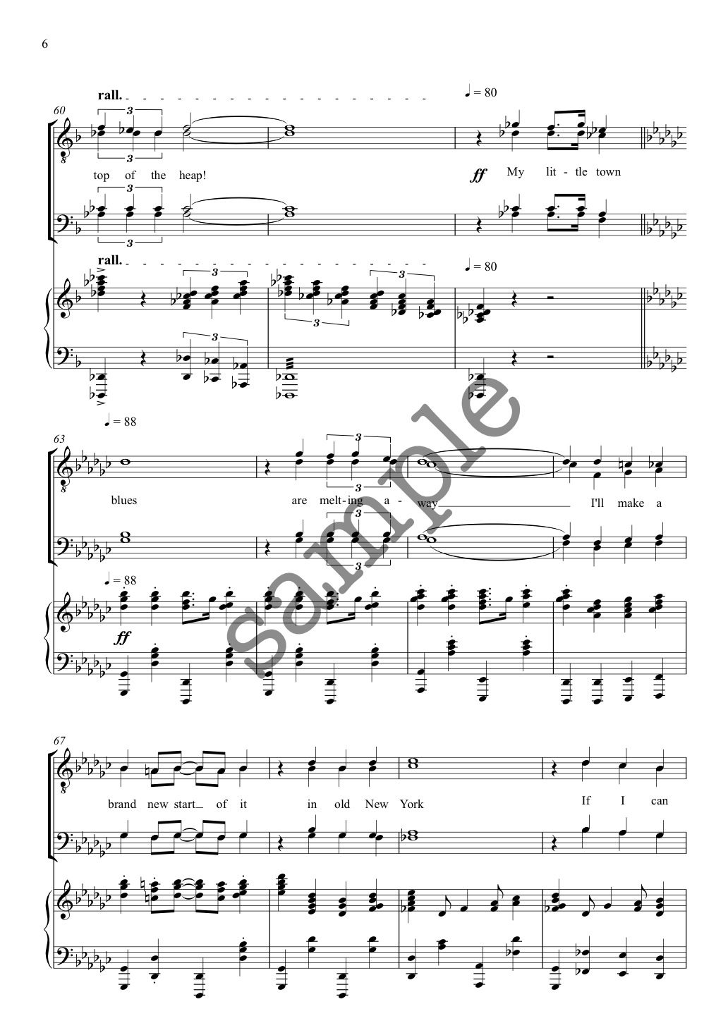 New York, New York - TTBB - Alan Simmons Music - Choral Sheet Music for ...