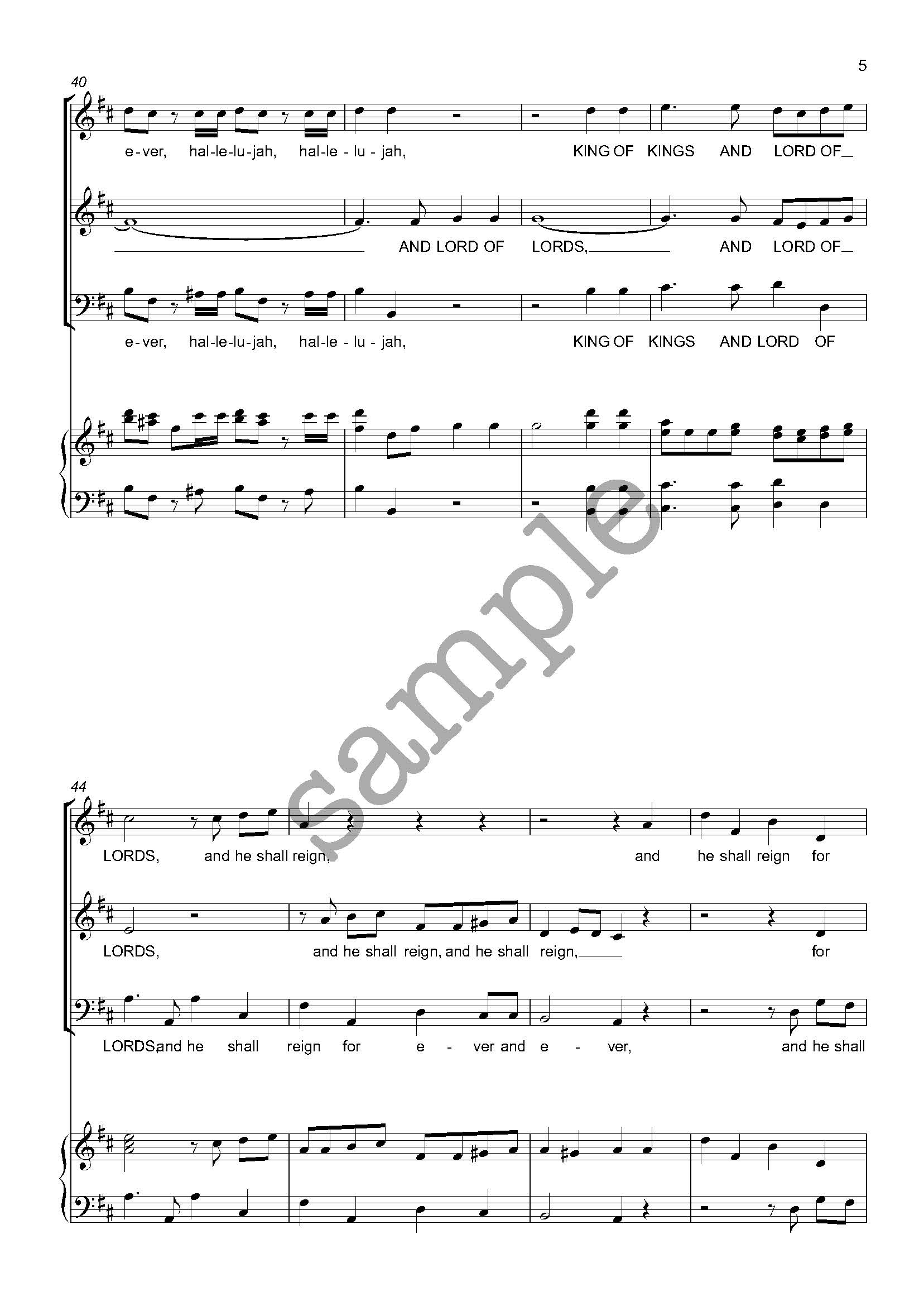 Hallelujah Chorus SAB (short version) - Alan Simmons Music - Choral